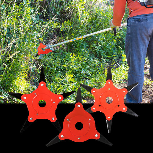 Cabezal de corte con hojas de acero manganeso – 6 cuchillas resistentes para desmalezadora