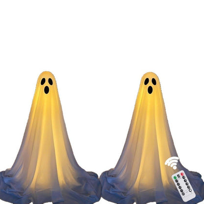 Fantasma Decorativo Exterior – Adorno Inflable y Luminoso para Jardín o Porche