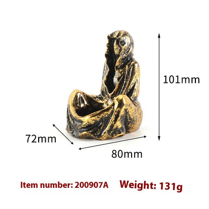 Candelabro Calabaza de Halloween – Decoración de Resina Artesanal