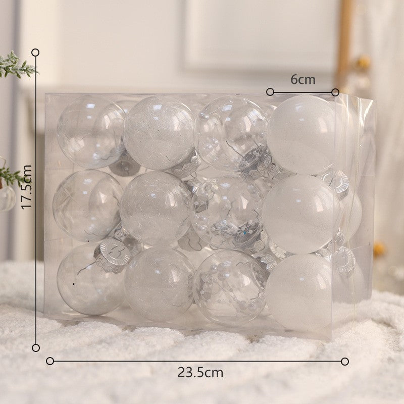 Set de bolas navideñas de plástico PC en varios tamaños y combinaciones de colores para decoración de árbol