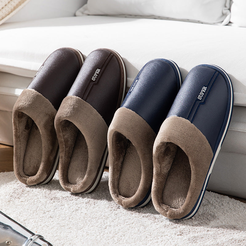 Pantuflas de invierno para hombre — Diseño oversize con forro cálido y suela antideslizante