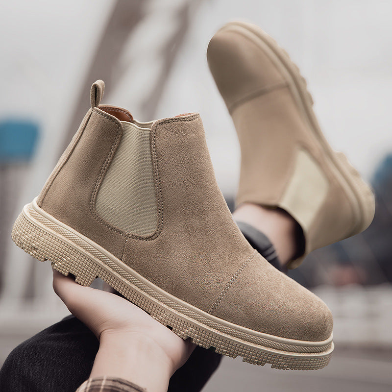 Botines retro para hombre – Plataforma media y estilo urbano