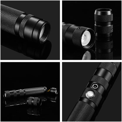 Espada Láser RGB 2 en 1 con Sonido y Luces LED – Recargable por USB