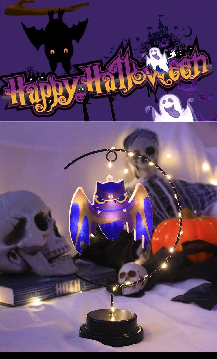 Lámpara Decorativa de Bruja en Hierro Forjado – Luz LED de Halloween