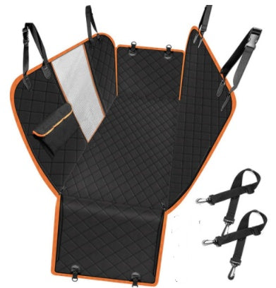 Funda de asiento de coche para perros con ventana de malla – hamaca impermeable y antideslizante