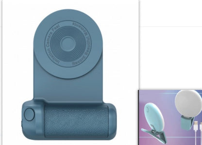 Soporte magnético multifuncional para móvil con mando Bluetooth y rotación 360 grados