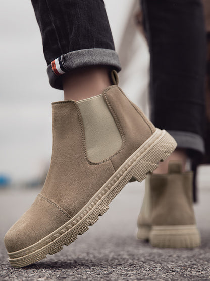 Botines retro para hombre – Plataforma media y estilo urbano