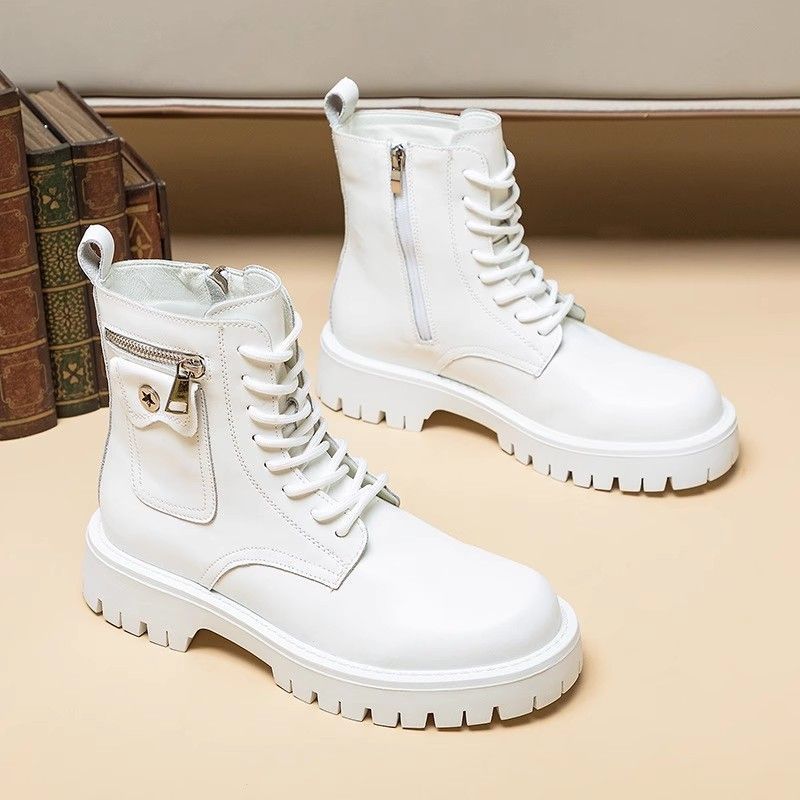 Botas Martin de hombre — Diseño de caña alta en cuero PU con cierre de hebilla