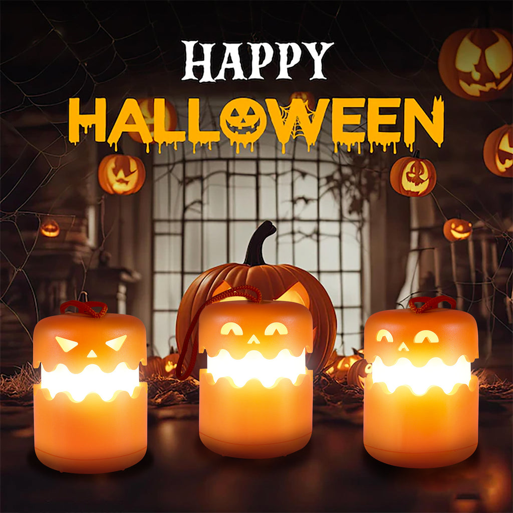 Lámpara Calabaza Plegable – Luz Nocturna Portátil Decorativa de Halloween