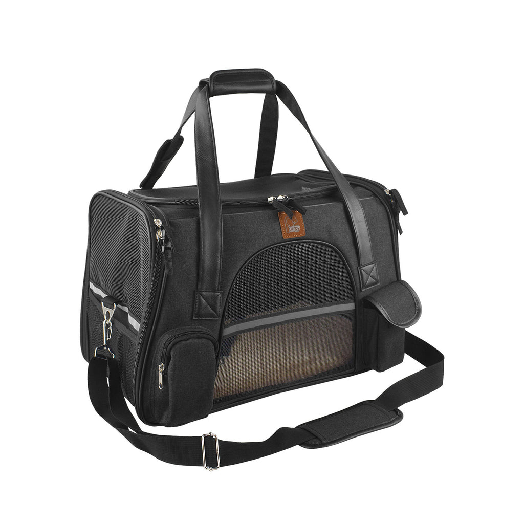 Asiento transportín para perros – Tela Oxford resistente y diseño seguro para coche