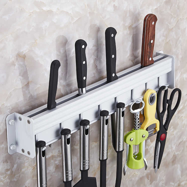 Estante de aluminio para cocina – Soporte de pared moderno