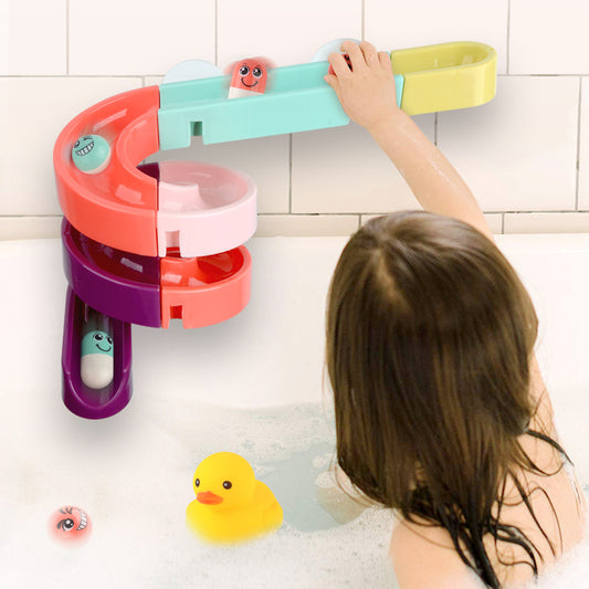 🐘 Juguete de Baño Infantil con Ventosas – Pista de Canicas de Agua – Tendencia 2026 🌈💦