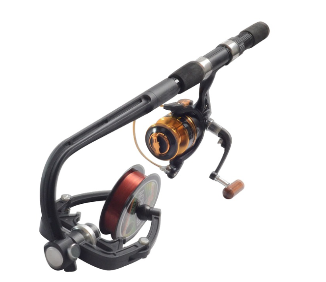 Enrollador de hilo de pesca profesional – dispositivo manual con base de ventosa