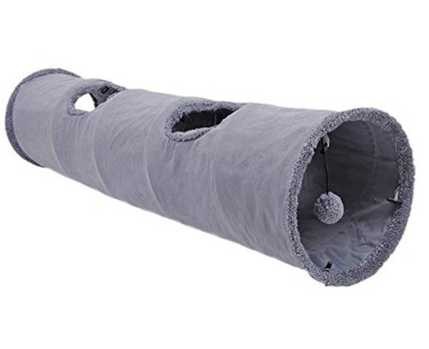 Túnel plegable para gatos – Juguete interactivo suave y resistente