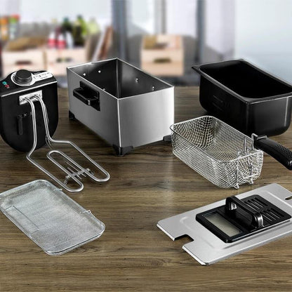 Freidora Eléctrica de 3 Litros Antiadherente – Potencia 2000W para Cocina Doméstica