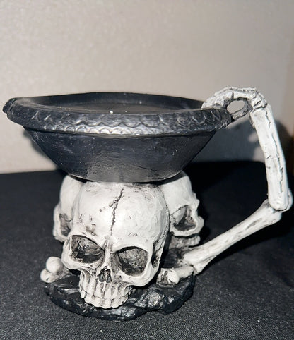 Bandeja Decorativa con Tres Fantasmas – Portavelas de Resina para Halloween