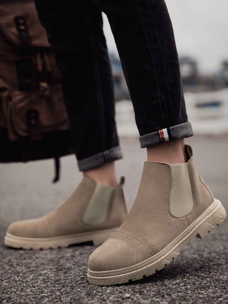 Botines retro para hombre – Plataforma media y estilo urbano