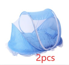 Cuna Plegable para Bebé con Mosquitera y Almohada – Set 2 Piezas