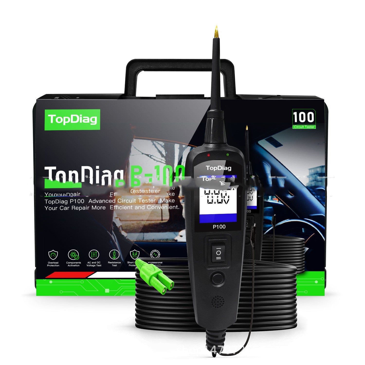 Probador Digital de Circuito y Batería Automotriz – Diagnóstico Rápido y Preciso