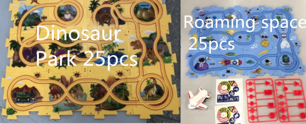 Pista Eléctrica de Puzzle para Niños – Coche Automático DIY Creativo