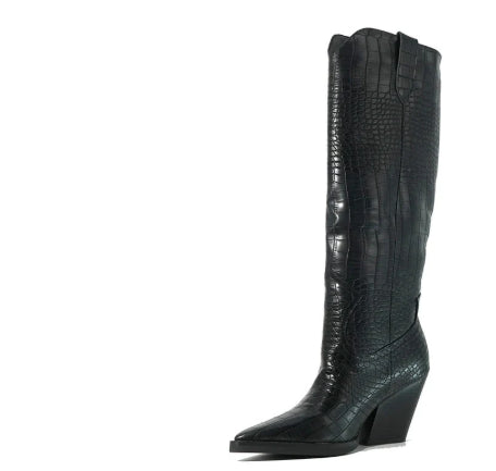 Botas de tacón grueso