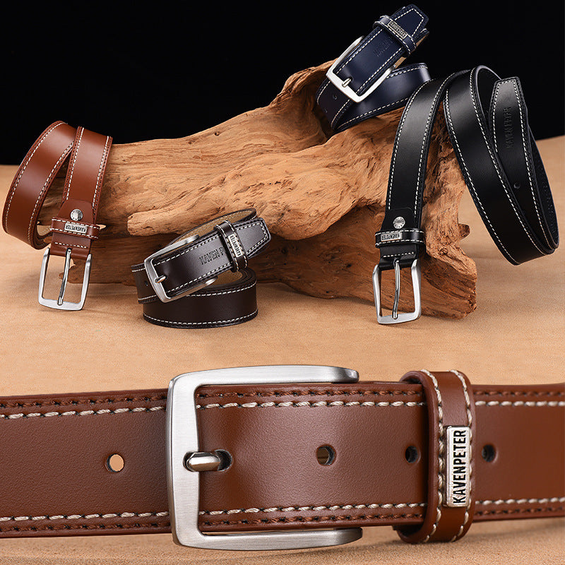 Cinturón de cuero genuino para hombre – diseño clásico y versátil