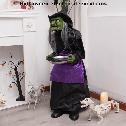Bruja Eléctrica con Sensor de Sonido – Decoración Animada de Halloween