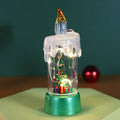 Adorno navideño LED cálido de plástico con diseño de árbol, muñeco de nieve o Papá Noel y luces de alambre de cobre para decoración interior