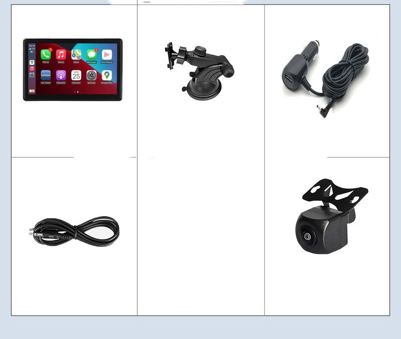 Pantalla inteligente portátil de 7 pulgadas con CarPlay y Android Auto inalámbrico para coche con conectividad Bluetooth y WiFi