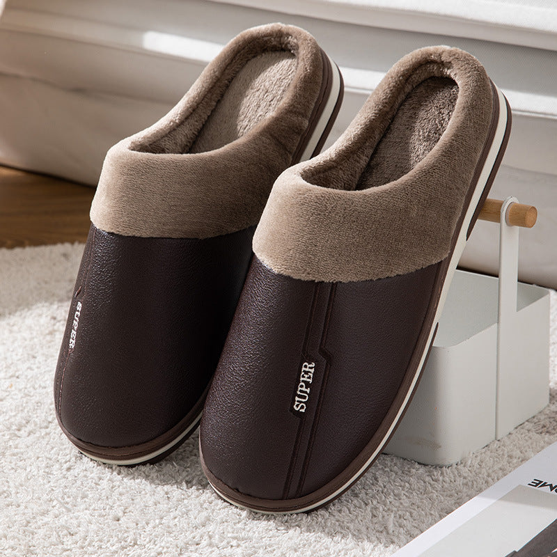 Pantuflas de invierno para hombre — Diseño oversize con forro cálido y suela antideslizante