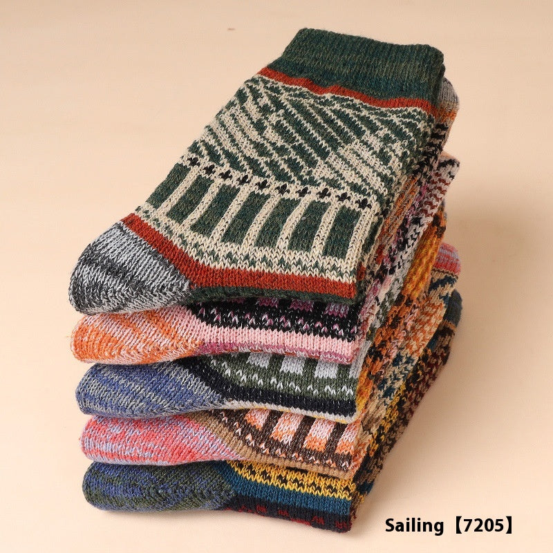 Calcetines retro de invierno para hombre – Pack de 5 o 10 pares estilo vintage