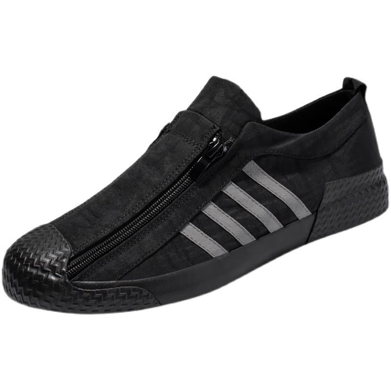 Zapatillas blancas bajas para hombre — Diseño casual transpirable y ligero