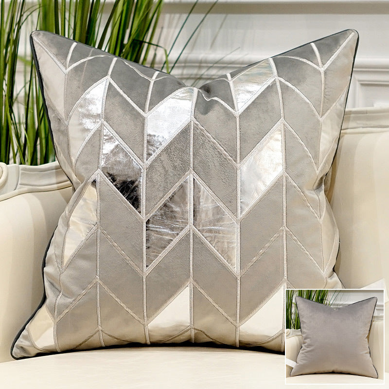 cojín decorativo moderno de terciopelo con bordado premium y relleno de algodón PP para sofá o cama