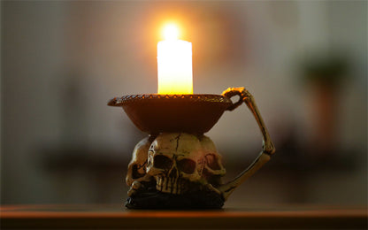 Bandeja Decorativa con Tres Fantasmas – Portavelas de Resina para Halloween