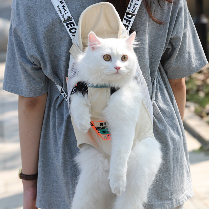 Mochila portátil para gatos – Ligera, transpirable y ergonómica para paseos y viajes