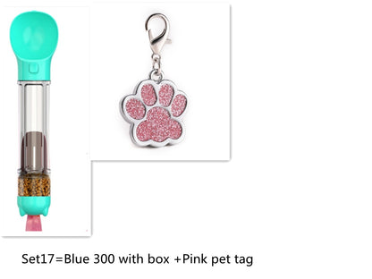 Botella de agua multifuncional para perros – Portátil, ligera y a prueba de fugas