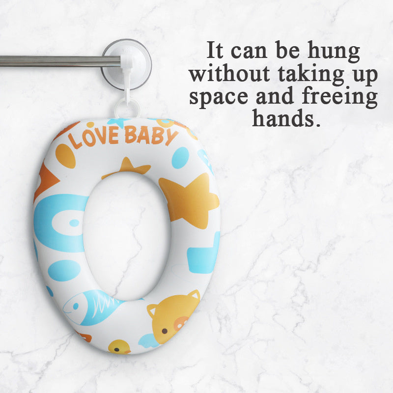 Asiento acolchado para inodoro infantil — Diseño divertido y cómodo