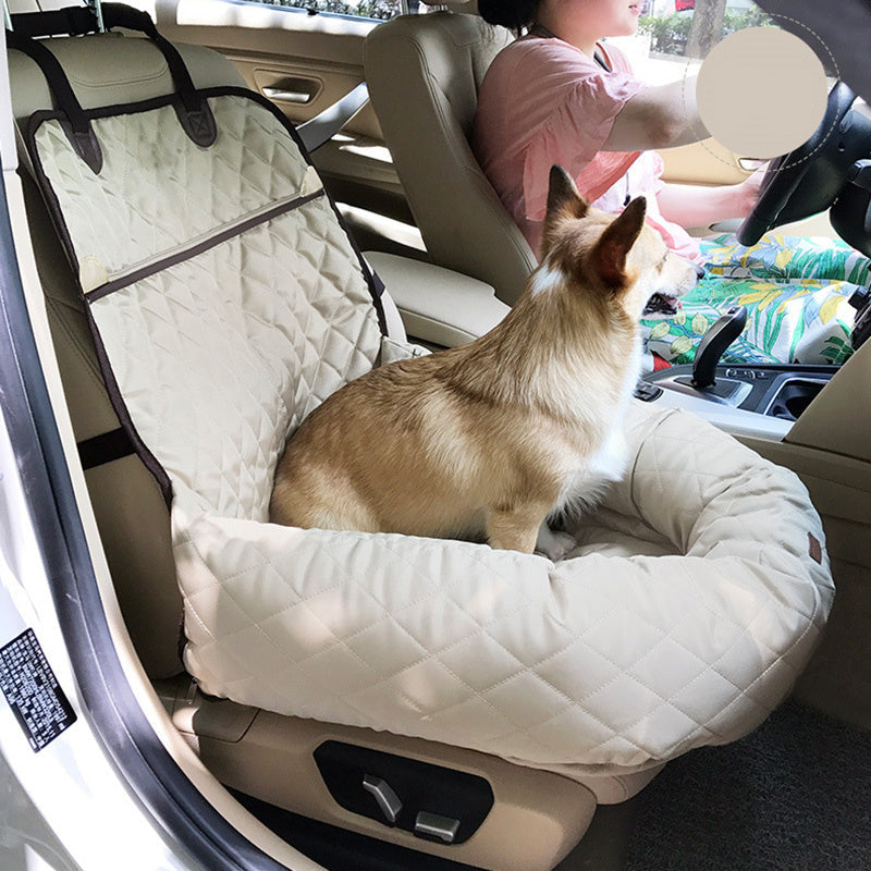 Cama transportadora 2 en 1 para mascotas – Asiento de coche plegable e impermeable
