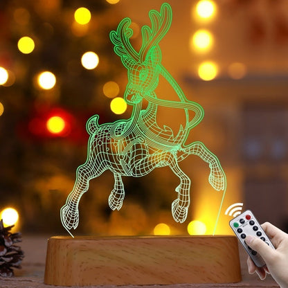 lámpara LED 3D acrílica de luz cálida con diseño tridimensional para decoración interior segura y de bajo consumo