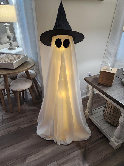 Fantasma Decorativo Exterior – Adorno Inflable y Luminoso para Jardín o Porche