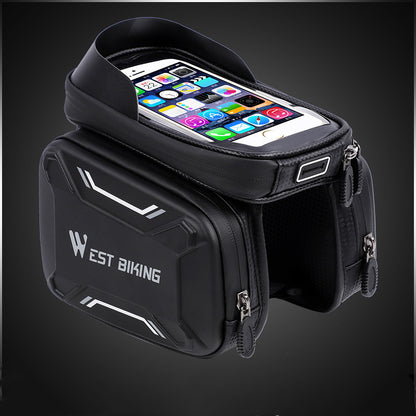 Bolsa impermeable para bicicleta WEST BIKING – Con pantalla táctil TPU y diseño rígido