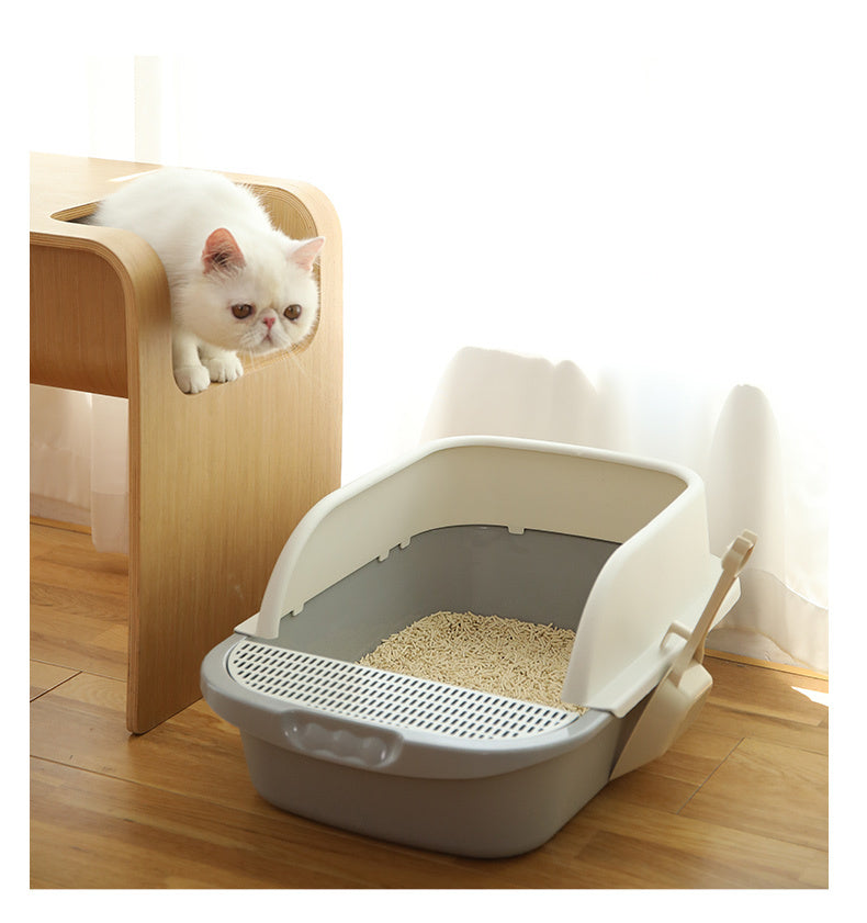 Bandeja sanitaria semicerrada para gatos – Higiénica, cómoda y apta hasta 18 kg