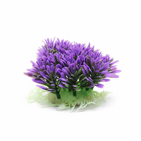 Planta decorativa redonda para acuarios – Césped artificial con base estable