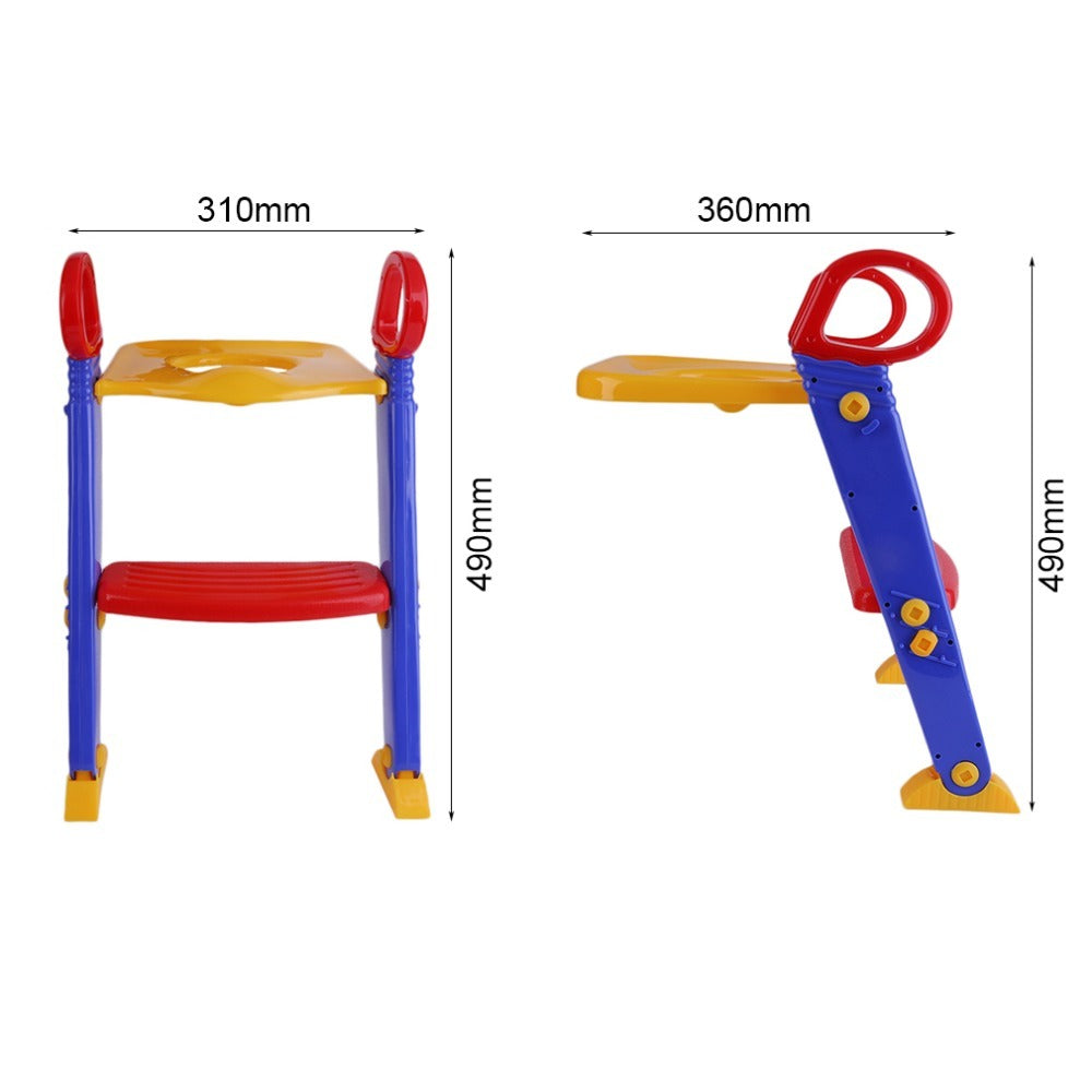 Escalera 3 en 1 para entrenamiento infantil — Asiento de inodoro con seguridad y comodidad