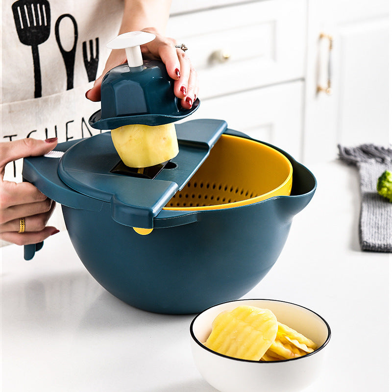 Cortador y Rallador de Verduras Multifuncional 7 en 1 de Cocina