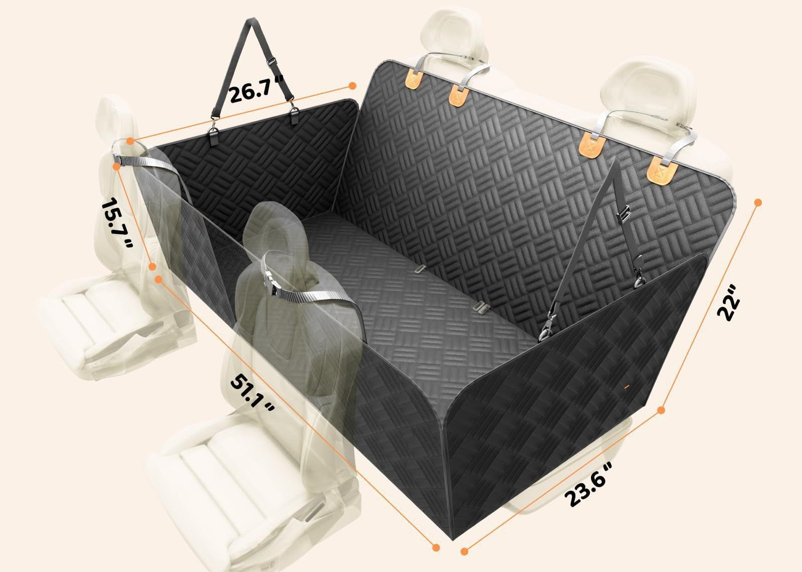 Car pet mat trasera impermeable y antideslizante – protección para coche y comodidad para mascotas
