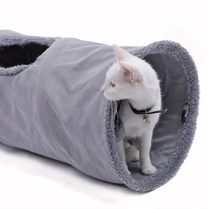 Túnel plegable para gatos – Juguete interactivo suave y resistente