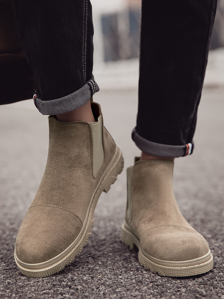 Botines retro para hombre – Plataforma media y estilo urbano