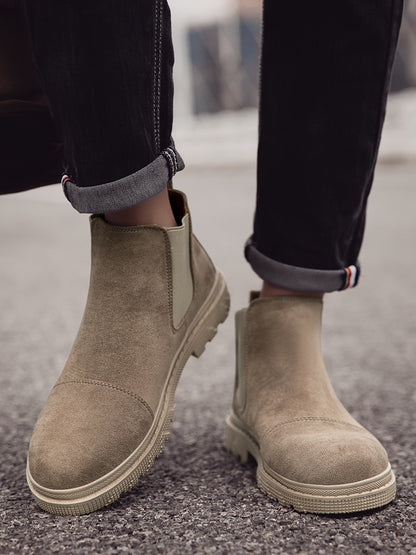 Botines retro para hombre – Plataforma media y estilo urbano