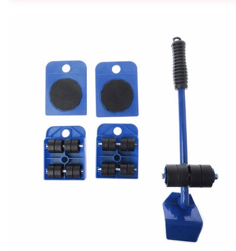 Herramienta profesional para mover muebles – Kit de transporte con palanca y ruedas